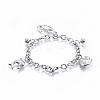 Tarnish Resistant 304 Stainless Steel Charm Bracelets BJEW-G544-21P-4