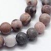 Natural Pink Zebra Jasper Beads Strands G-I199-26-12mm-3