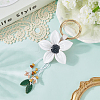 Leather and Alloy Keychain HJEW-WH20022-04A-01-3