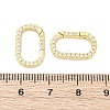 Brass Micro Pave Cubic Zirconia Spring Gate Rings KK-D325-01G-3