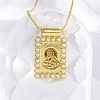 Brass Religion Pendant Necklaces NJEW-C071-06B-G-3