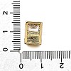 Brass Pave Clear Cubic Zirconia Multi-Strand Links KK-B136-17G-3