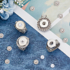 4Pcs 4 Style Crystal Interchangeable Snap Stretch Rings Settings RJEW-DR0001-01-4