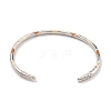 Brass Enamel Cuff Bangles for Women BJEW-G703-08B-P-3