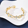 Brass Cuff Bangles for Women BJEW-C140-34G-3
