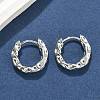Brass Hoop Earrings EJEW-D320-23P-1