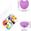 CHGCRAFT 48Pcs 12 Colors Food Grade Eco-Friendly Silicone Focal Beads SIL-CA0001-43-2