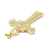 Brass Micro Pave Cubic Zirconia Pendant ZIRC-C021-23G-3