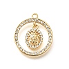 Brass Micro Pave Cubic Zirconia Pendants KK-G519-05G-04-1