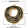 304 Stainless Steel Enamel Big Pendants STAS-OY002-80G-02-2