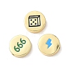 Brass Enamel Beads KK-L239-064G-1
