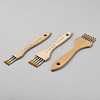 3Pcs Hickory Wood Handle Multi-Tine Art Brush Kits DRAW-WH0006-007A-2