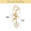 Heart & Bowknot Alloy Enamel Pendant Keychain KEYC-YW00133-01-3
