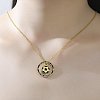 304 Stainless Steel Enamel Sport Football Pendant Necklaces WGDDA99-03-1