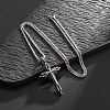 Religion Alloy Layered Cross Pendant Necklaces for Unisex WG392DA-01-4