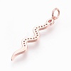 Brass Micro Pave Cubic Zirconia Pendants LS-ZIRC-O026-22RG-NR-2