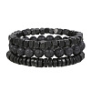 Volcano Stone Black Matte Black Gallstone Wood Beads Bracelet Set Combination Hip Hop Elastic Bracelet Bracelet Bracelet WQ1083-9-1