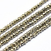 Electroplate Glass Beads Strands GLAA-F079-A-FP06-1