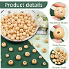  120Pcs 3 Styles Natural Wood European Beads WOOD-NB0002-62-4