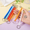 6Pcs Plastic Spiral Retractable Spring Coil Keychains KEYC-TA0004-83-6