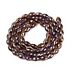 Electroplate Transparent Glass Beads Strands GL-N002-01A-A15-2