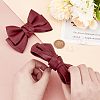 Leather Bowknot Shoe Decorations AJEW-WH0323-23C-3