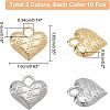 20Pcs 2 Colors Alloy Pendants FIND-NB0002-39-3