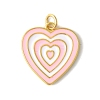 Brass Enamel Pendants STAS-V013-09G-1