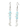 Natural Freshwater Shell and Howlite Dangle Earrings EJEW-JE07169-5