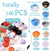 140Pcs 7 Colors Two Tone Acrylic Beads TACR-TA0001-50A-4