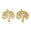 201 Stainless Steel Connector Charms STAS-Q245-14G-1