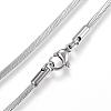 Non-Tarnish 304 Stainless Steel Snake Chain Necklaces NJEW-G271-04P-2