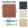 4Pcs 4 Colors Square PU Leahter Knitting Crochet Bags Bottom AJEW-CL0001-75-2