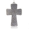 Tibetan Style Alloy Cross Big Pendant Cabochon Settings PALLOY-J471-08AS-2