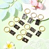 10Pcs Alloy Enamel Keychains KEYC-JKC01375-2
