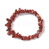 Natural Red Jasper Chip Beads Stretch Bracelets for Women BJEW-JB10688-03-1