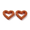Heart Shape Polymer Clay Rhinestone Beads CLAY-NH0001-09A-11-1