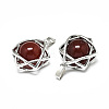 Natural Carnelian/Red Agate Pendants G-R485-01G-2