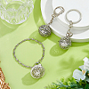 3Pcs 3 Styles Bell Alloy & Iron Pendant Keychain & Charm Bracelets Sets DIY-FH0009-60P-4