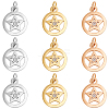 DICOSMETIC 9Pcs 3 Colors 316 Surgical Stainless Steel Charms STAS-DC0009-36-1