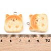 Opaque Resin Imitation Bread Pendants RE-CBA1F11-03P-3