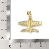 Rack Plating Brass Micro Pave Cubic Zirconia Pendants KK-C052-04B-G-3