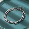 304 Stainless Steel Oval Link Chains Bracelets for Men & Women BJEW-D042-48P-3