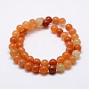 Natural Red Aventurine Bead Strands X-G-P257-02-8mm-2