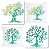 2Pcs 2 Styles Plastic Drawing Painting Stencils Templates DIY-GF0006-01A-1