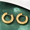 202 Stainless Steel Polishing Hoop Earrings EJEW-M106-02G-03-1
