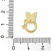 Brass Micro Pave Clear Cubic Zirconia Twister Clasps KK-P293-02D-G-3