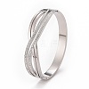 Crystal Rhinestone Infinity Hinged Bangle BJEW-G648-03P-3