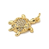 Brass Micro Pave Cubic Zirconia Pendants KK-N254-129B-G-2