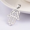 Hamsa Hand/Hand of Fatima/Hand of Miriam 304 Stainless Steel Pendants STAS-F016-18-2